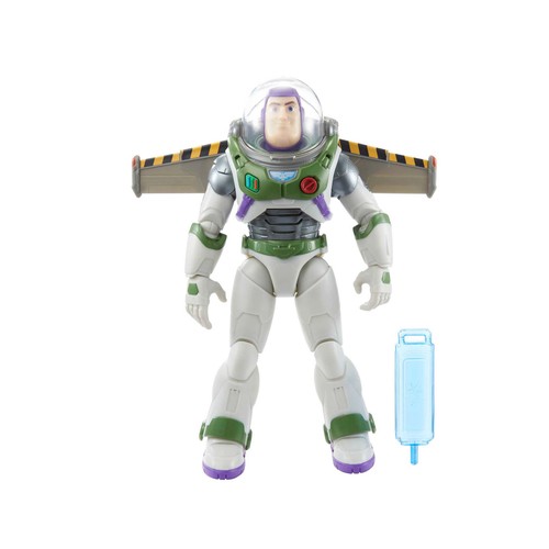 Disney Pixar Lightyear Buzz con jetpack Figura de acción grande con luces y sonidos, con alas que se despliegan, DISNEY PIXAR MATTEL HJJ38.