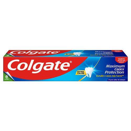 COLGATE Pasta de dientes con flúor, calcio y protección frente a las caries con sabor a menta COLGATE Protección caries 75 ml.