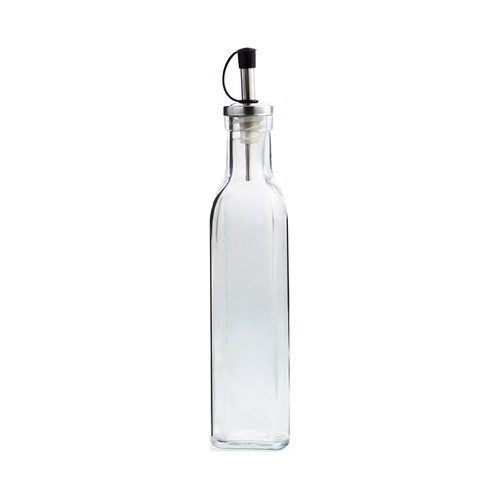 Aceitera de vidrio con tapón de acero inoxidable, 0,25 litros de capacidad, Renova QUID.
