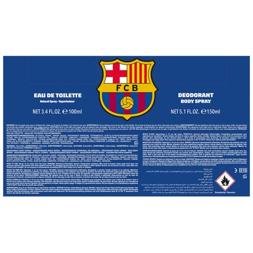 F.C. BARCELONA Estuche regalo para niño con colonia y desodorante.