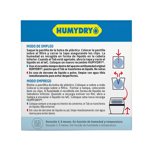 HUMYDRY Recambio antihumedad HUMYDRY TAB 500 g.