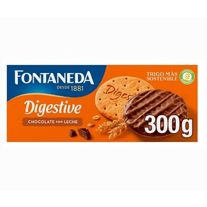 Imagen de FONTANEDA Digestive Galletas cubiertas de chocolate con leche 300 g.