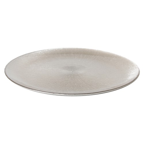 Plato de postre de vidrio dorado 21cm, ACTUEL.