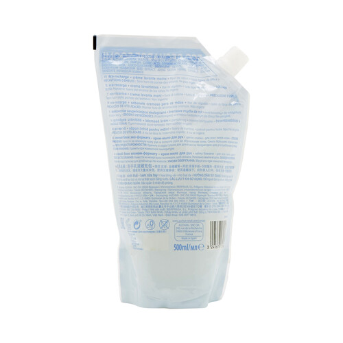 COSMIA Recambio de jabón de manos con textura crema y aroma a flor de algodón COSMIA 500 ml.