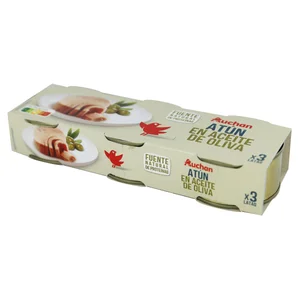 PRODUCTO ALCAMPO Atún en aceite de oliva pack 3 uds. x 52 g.