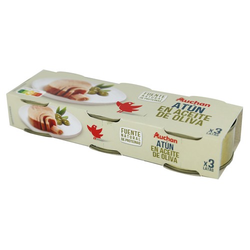 Atún en aceite de oliva PRODUCTO ALCAMPO pack 3 uds. x 52 g.