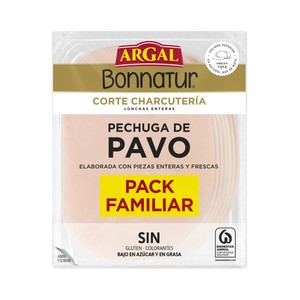 BONNATUR de Argal Corte charcutería Pechuga de pavo cortada en lonchas 165 g.
