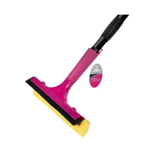 ROZENBAL Limpiacristales (rasqueta) con esponja + mango telescópico.