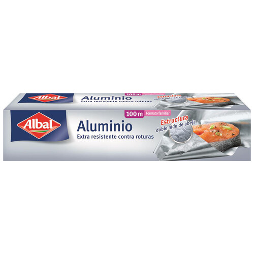 Papel aluminio extra resistente ALBAL 100 mts