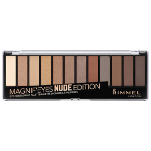 Imagen de RIMMEL Magnific eyes nude edition con 12 tonos Paleta con sombras de ojos con aplicador duo para crear multiples looks.