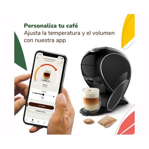 Cafetera de cápsulas KRUPS Dolce Gusto Neo Latte negra, 1 taza, 1600W, 1,3l depósito de agua..
