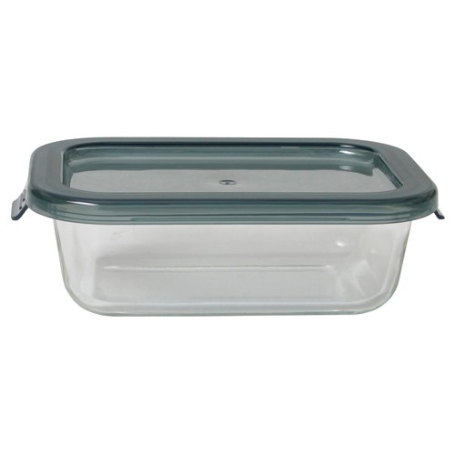 Recipiente hermético rectangular de vidrio con tapa 0,95L, ACTUEL.