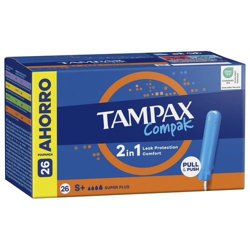TAMPAX Compak Tampones supler plus con aplicador 26 uds.