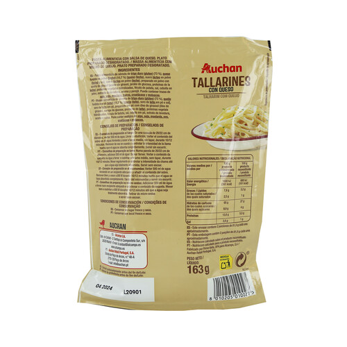 PRODUCTO ALCAMPO Tallarines al queso 163 g.
