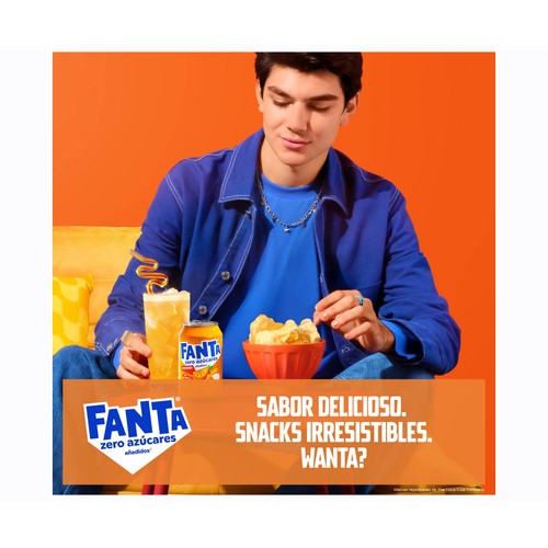 FANTA ZERO Refresco de naranja sin azúcares añadidos pack de 6 latas x 330 ml.