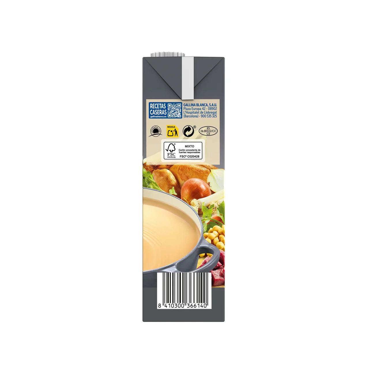 100% Natural Caldo casero de cocido 1 l.