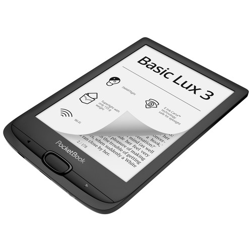 Libro electrónico 15,25 cm (6") POCKETBOOK Basic Lux 3 In, color negro.