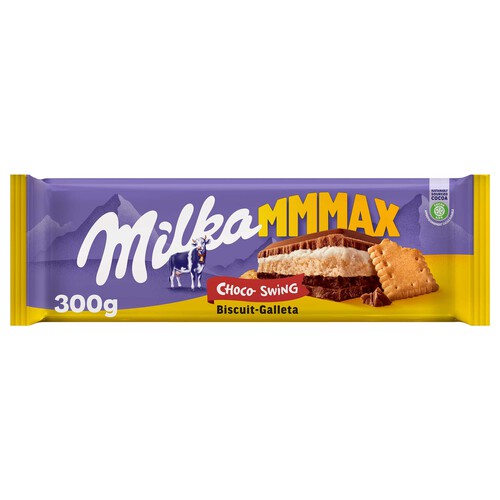 MILKA Chocolate con leche relleno de galleta 300 g.