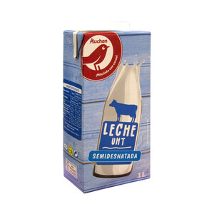 precios Auchan Leche Semidesnatada De Vaca 1 L. Producto Alcampo en Alcampo