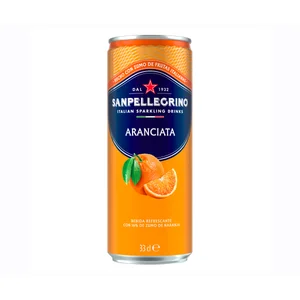 SANPELLEGRINO Agua con gas y zumo de naranja 330 ml.