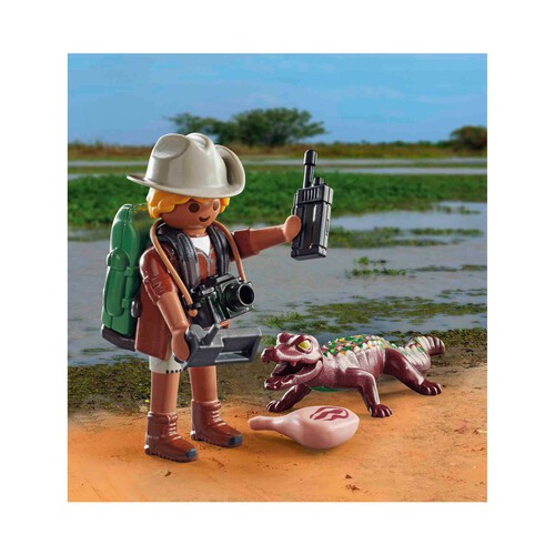 PLAYMOBIL investigador con caimán