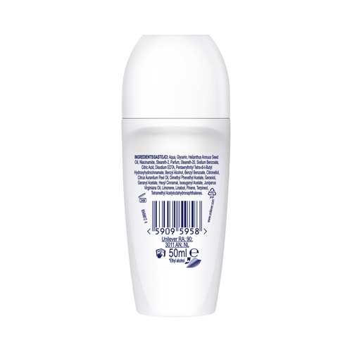 DOVE Fresh care+ invisible Desodorante roll on para mujer, sin sales de aluminio 50 ml.
