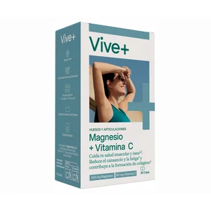 VIVE+ Magnesio + vitamina C 30 cápsulas