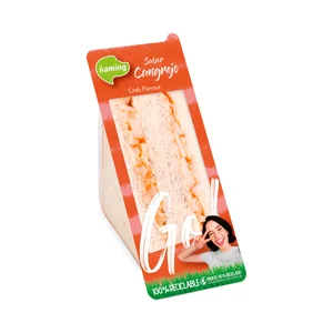 ÑAMING Sándwich de pan blanco, relleno de salsa de cangrejo 130 g.