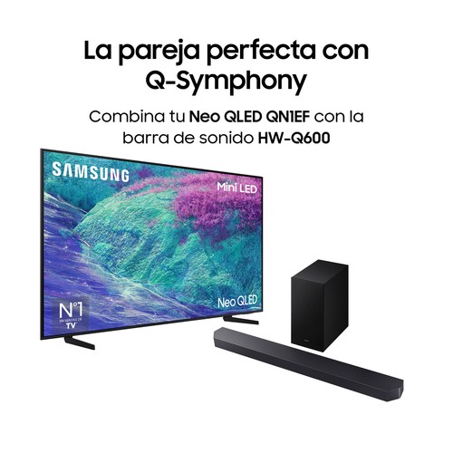 Televisión 139,7cm (55") QD MINILED SAMSUNG TQ55QNE1F, 4K, Tizen, Dolby Audio, 2 x USB, 4HDMI, color negro, 144Hz.