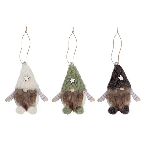 Colgante Figuritas Gnomo Canadia Forest modelos surtidos decoración de Navidad, ACTUEL