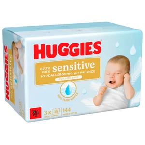 HUGGIES Extra care sensitive Toallitas húmedas hipoalergénicas para bebe 3 x 48 uds.