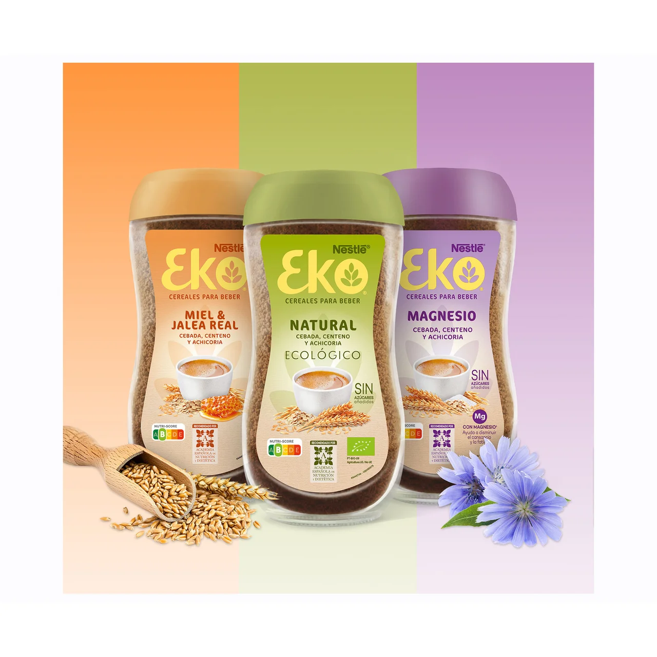 EKO Cereales solubles para beber, sin azúcares añadidos ecológico bote 150 g.