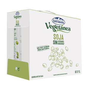 CENTRAL LECHERA ASTURIANA Bebida de soja sin azúcares añadidos CENTRAL LECHERA ASTURIANA Vegetánea 6 x 1 l.
