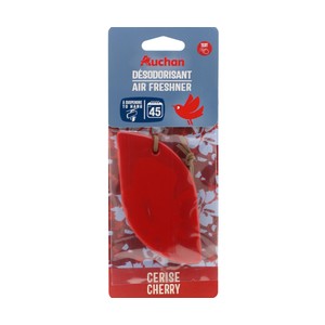 Imagen de Ambientador para el coche en lata de silicona, fragancia cereza, AUCHAN.