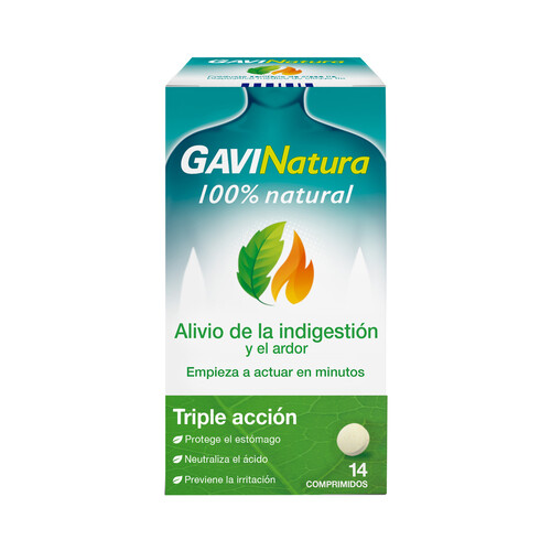 GAVINATURA Comprimidos naturales con triple acción, para el alivio de la indigestión y el ardor GAVINATURA 14 uds.
