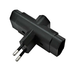 Imagen de Adaptador 3 tomas bipolar 10a. 2300w negro, EUROBRIC.