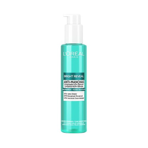 L´ORÉAL PARIS Bright reveal Sérum limpiador anti-manchas, para pieles sensibles 150 ml.