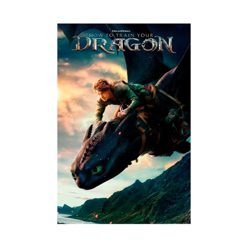 Poster como entrenar a tu dragón live action. ERIK