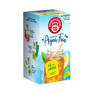 POMPADOUR Infusión de té negro con limón para tomar frío 18 uds.