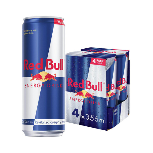 Bebida energética RED BULL pack 4 uds. x 355 ml.