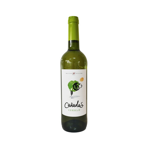 Vino blanco verdejo de mesa CAÑADAS botella de 75 cl.