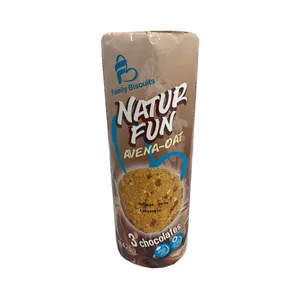 FAMILY BISCUITS Natur Fun Galletas de avena con tres tipos de chocolate 425 g.