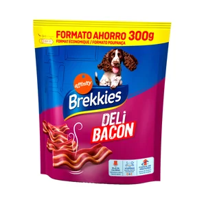 BREKKIES Bocaditos con sabor a bacon para perros adultos BREKKIES DELI BACON 300 gr,