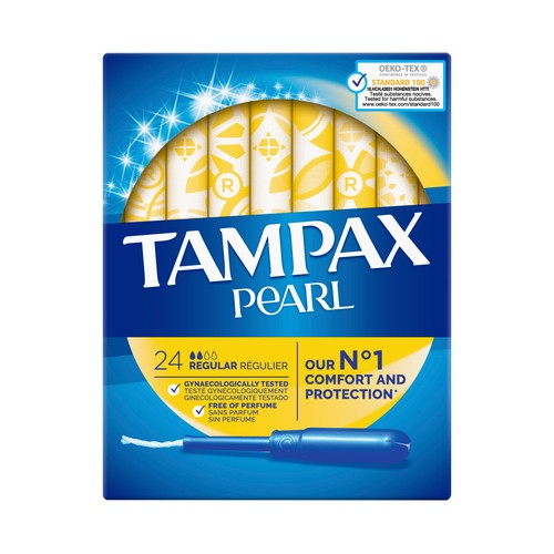 TAMPAX Tampones regular con aplicador TAMPAX Pearl 24 uds