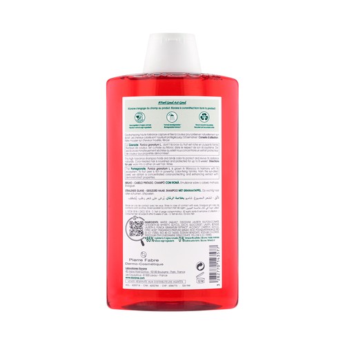 KLORANE Champú con granada para cabellos teñidos 400 ml.