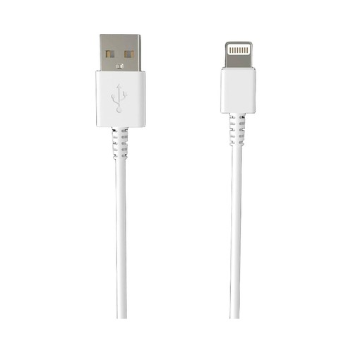 Cable USB A a USB lightning QILIVE , longitud 1 metro, color blanco.