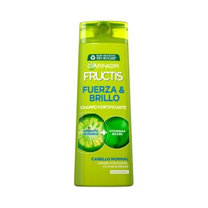FRUCTIS Fuerza y brillo de Garnier Champú fortificante sin parabenos, para cabellos normales 360 ml.