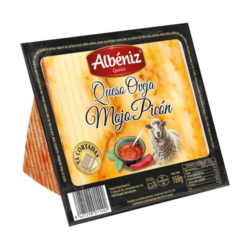 ALBENIZ Queso oveja ya cortado con mojo picón 150 g.