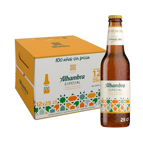 Cerveza ALHAMBRA LAGER SINGULAR botella de 25 cl x12 uds.