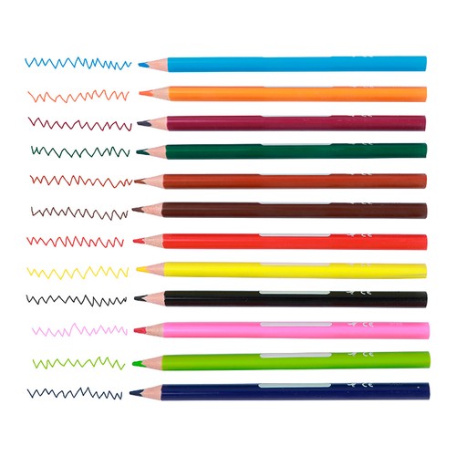 12 Lápices de colores con sacapuntas, ALCAMPO.